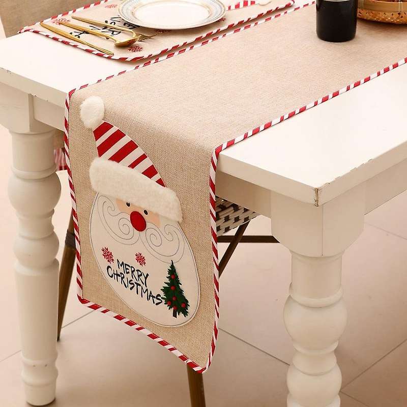 Christmas Table Cloth Xmas Party Decor Table Runner Decoration A