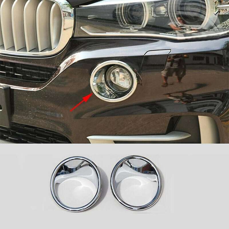 2pcs Car Front Fog Light Lamp Cover Trim For-bmw X1 F48 2016-2019