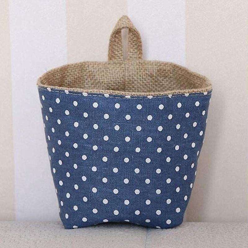 Wall-hanging Storage Bags Cotton Linen Basket Foldable Family Decor
