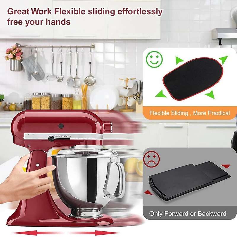 2 Pack Mixer Slider Mat for Kitchenaid Stand Mixer, Moving Mat