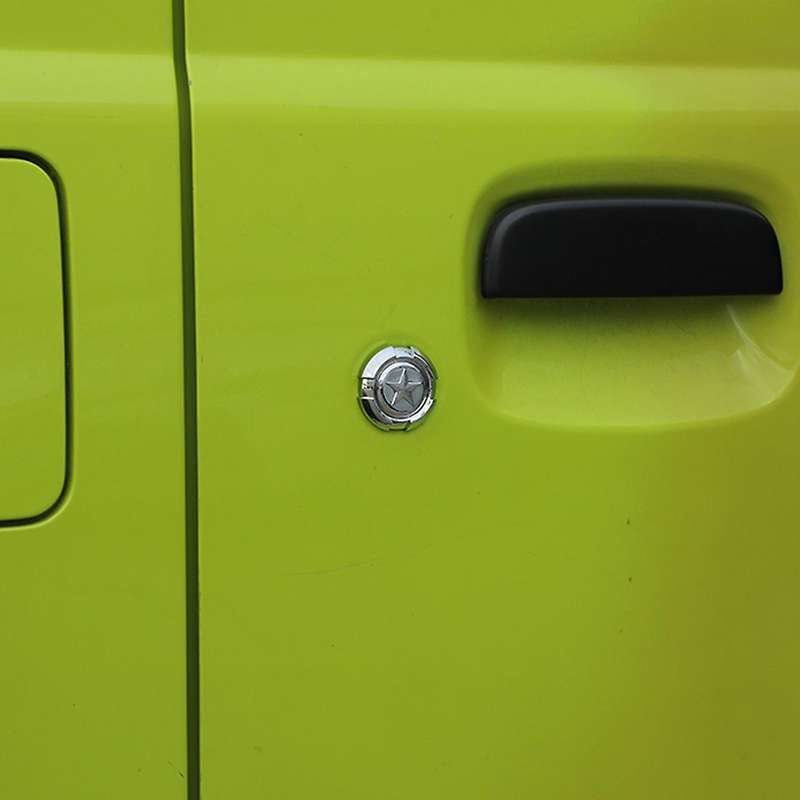Car Door Key Jack Trim Protect Decoration Cover, Abs Silver