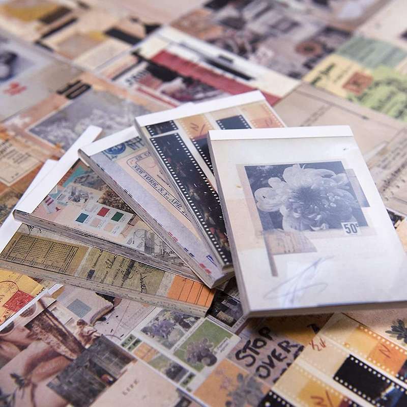 300 Sheets Vintage Scrapbook Paper for Journaling Junk Room Decor