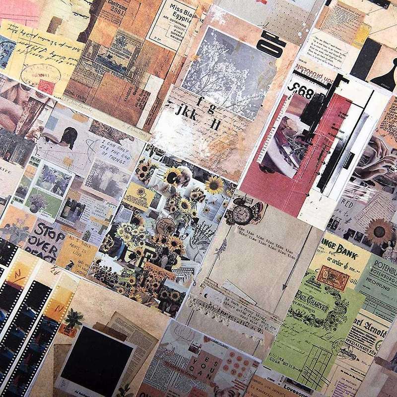 300 Sheets Vintage Scrapbook Paper for Journaling Junk Room Decor