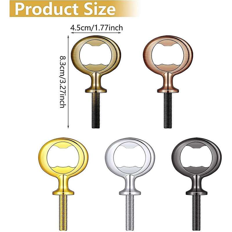 7 Pcs Stainless Steel Flat Bottle Opener Inserts Kit for Wine Party