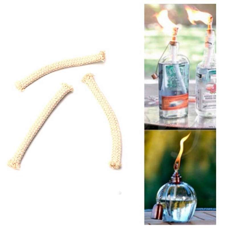 100pcs Cotton Wick Burner for Lamp Torch Oil Wine Bottle Siphon Pot