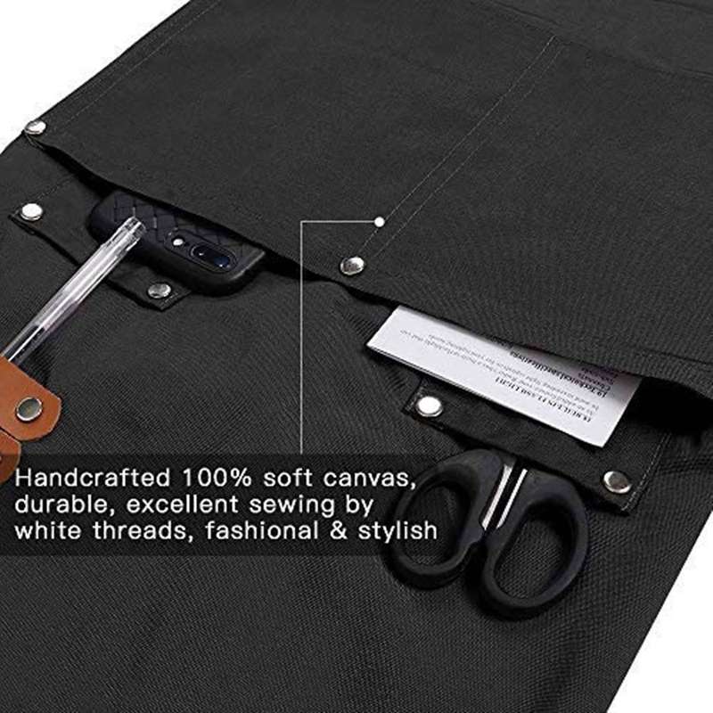Chef Apron with Cross Straps, Cotton Apron, for Kitchen Cooking