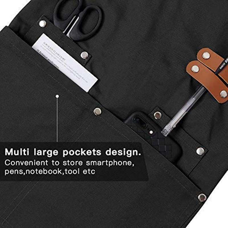 Chef Apron with Cross Straps, Cotton Apron, for Kitchen Cooking