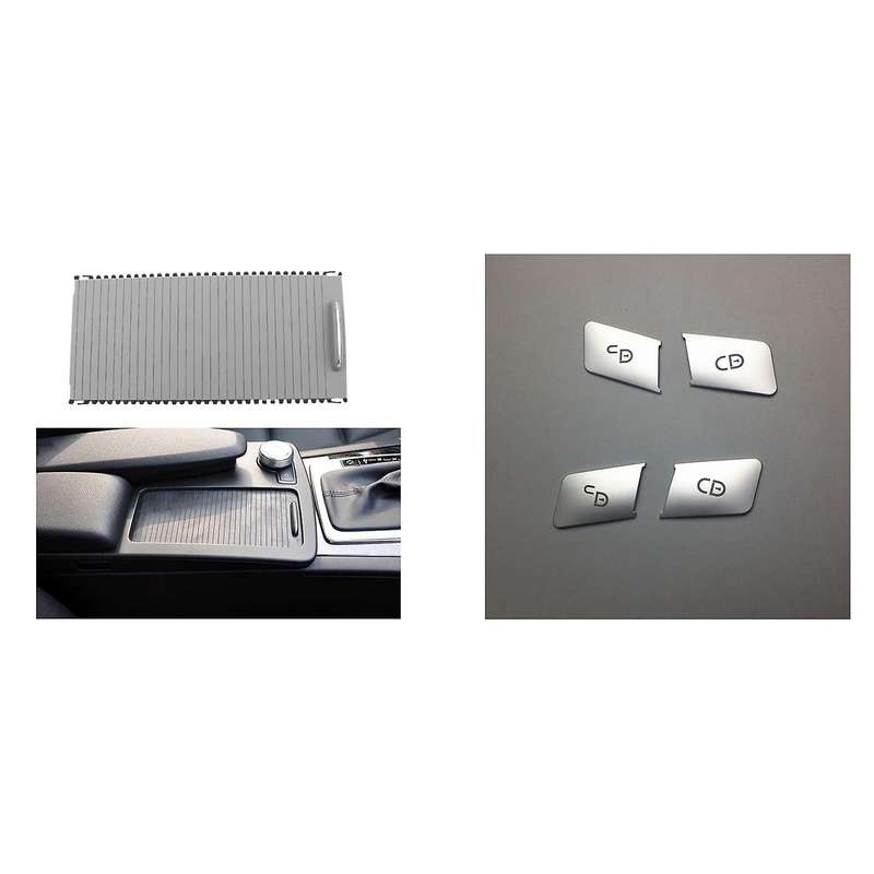 Center Console Cover for Mercedes-benz Cup Holder Zipper Cover Grey