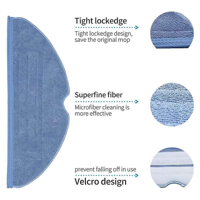 6pcs Vacuum Mop Replacement Pads for Roborock T7s T7s Plus S7