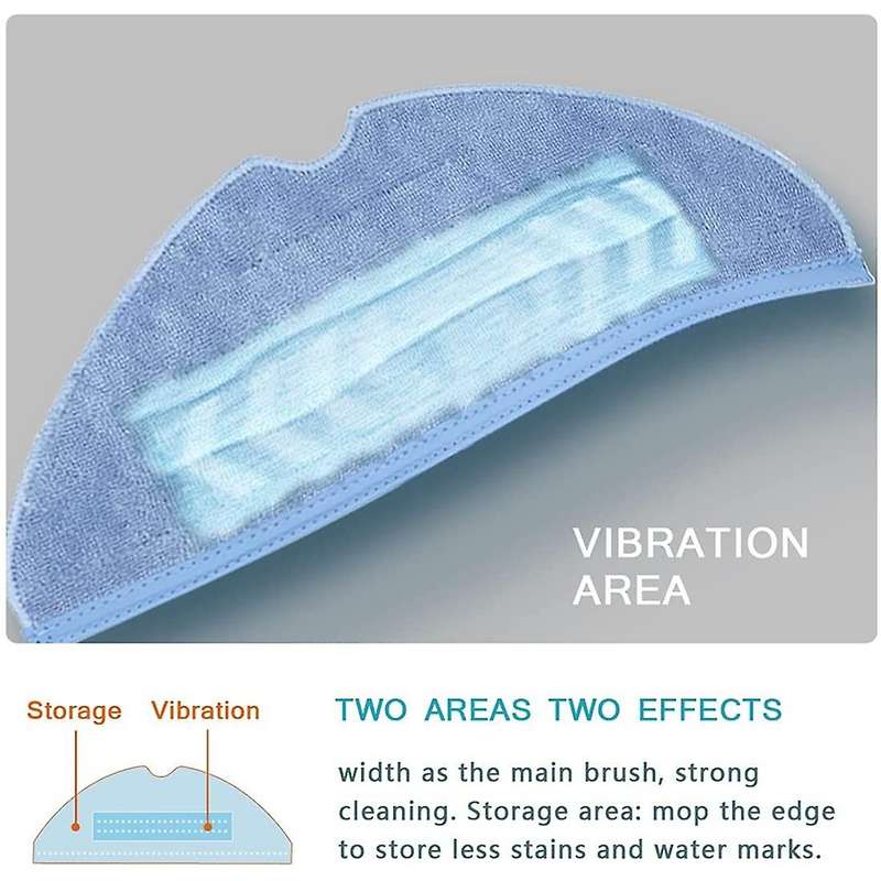 6pcs Vacuum Mop Replacement Pads for Roborock T7s T7s Plus S7