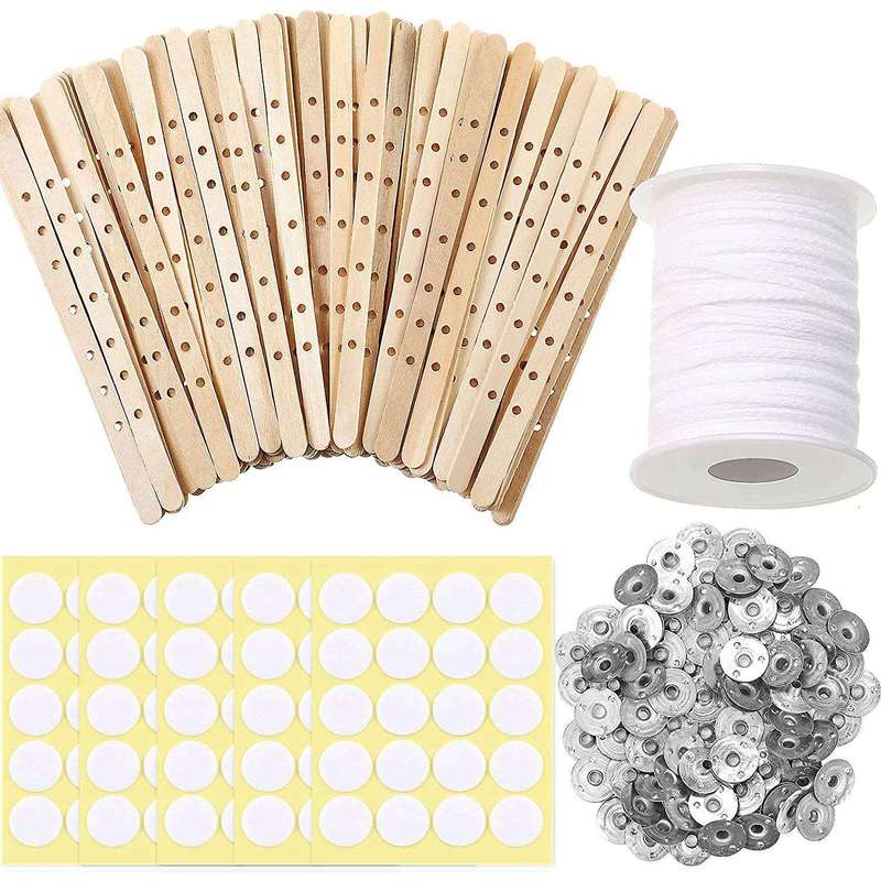 Candle Diy Tools Set,wooden Candle Wick Holder,braided Candle Wick