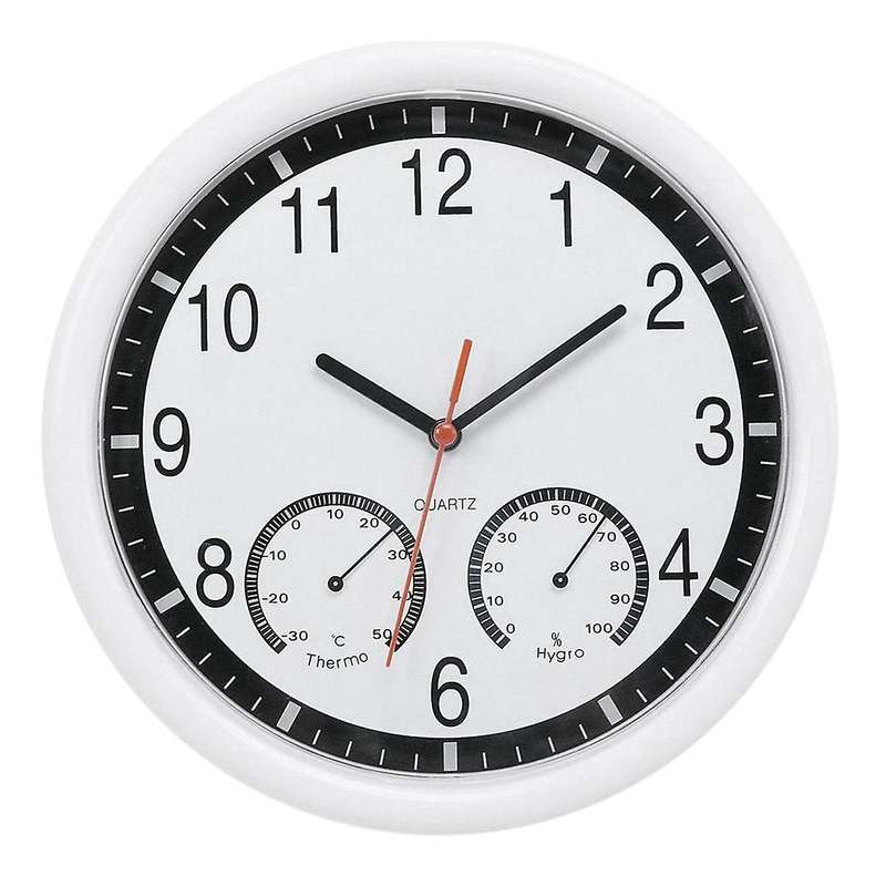 Stone Clock Silent Wall Clock Accurate Thermometer Humidity Indoor