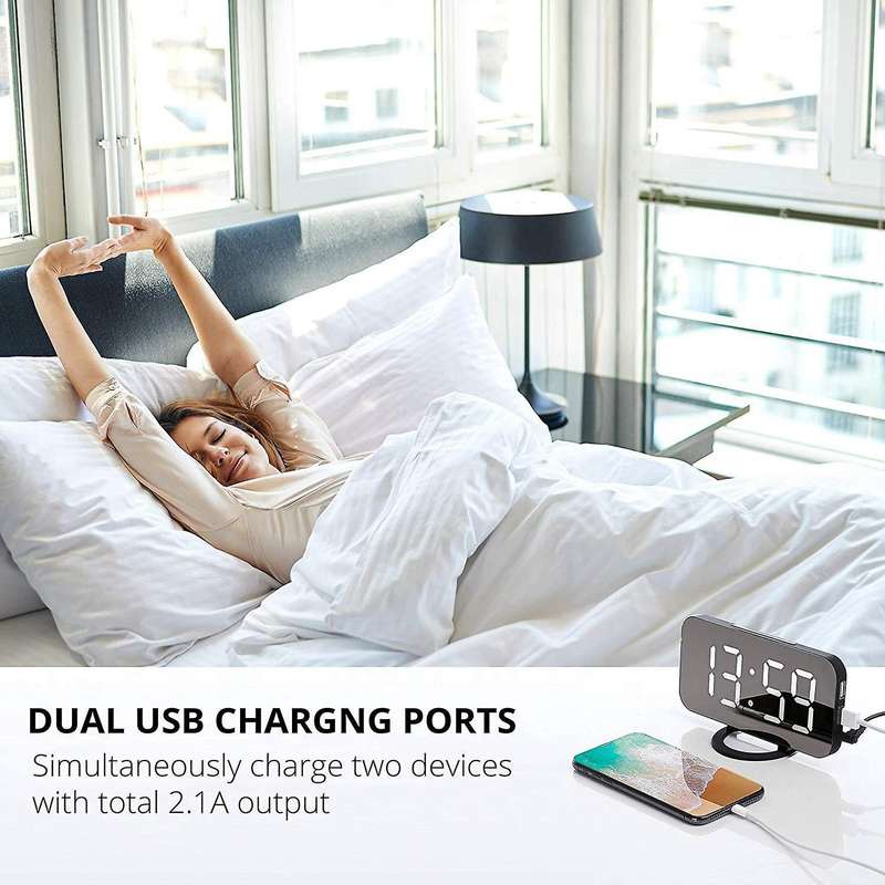 Digital Alarm Clock - Stylish Led Clock with The Usb Port,display