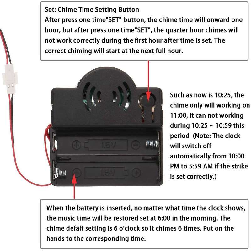 Quartz Pendulum Trigger Clock Movement Kit with Straight Clockhand