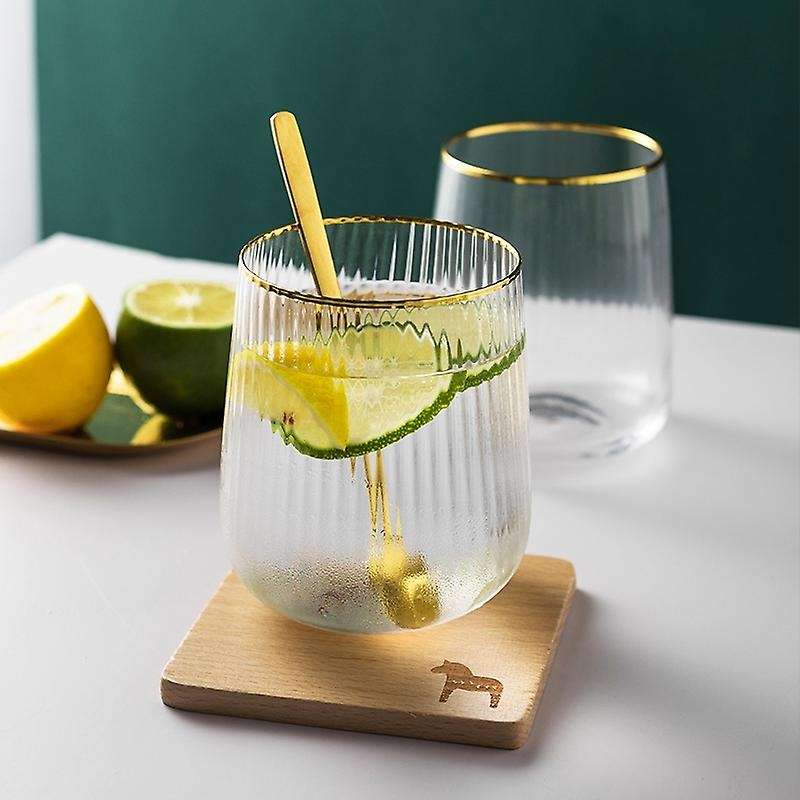 Light Gold Border Transparent Household Living Room Water Cup B
