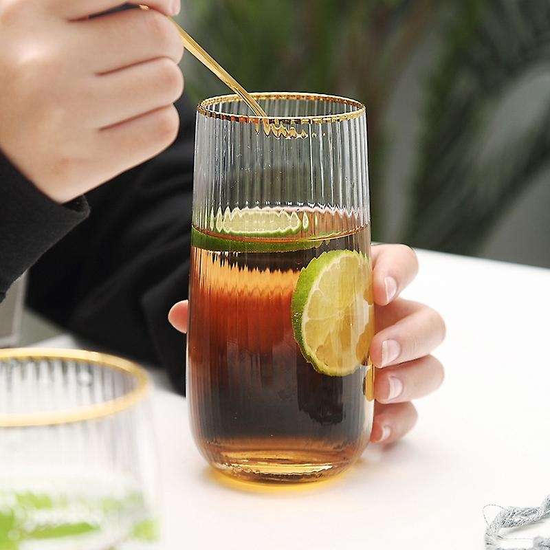 Light Gold Border Transparent Household Living Room Water Cup B