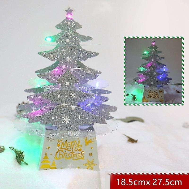 Diy Christmas Tree Christmas Desktop Decor Santa Decoration (silver)