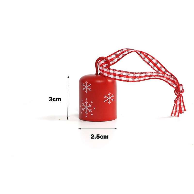 Christmas Decoration Red Cylindrical Jingle Bell for Home Xmas Diy