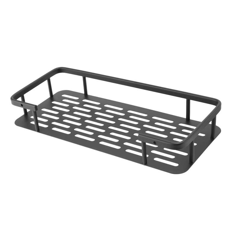 Bathroom Accessories Shelf Aluminum Storage Rack 31.5x14x5cm Black