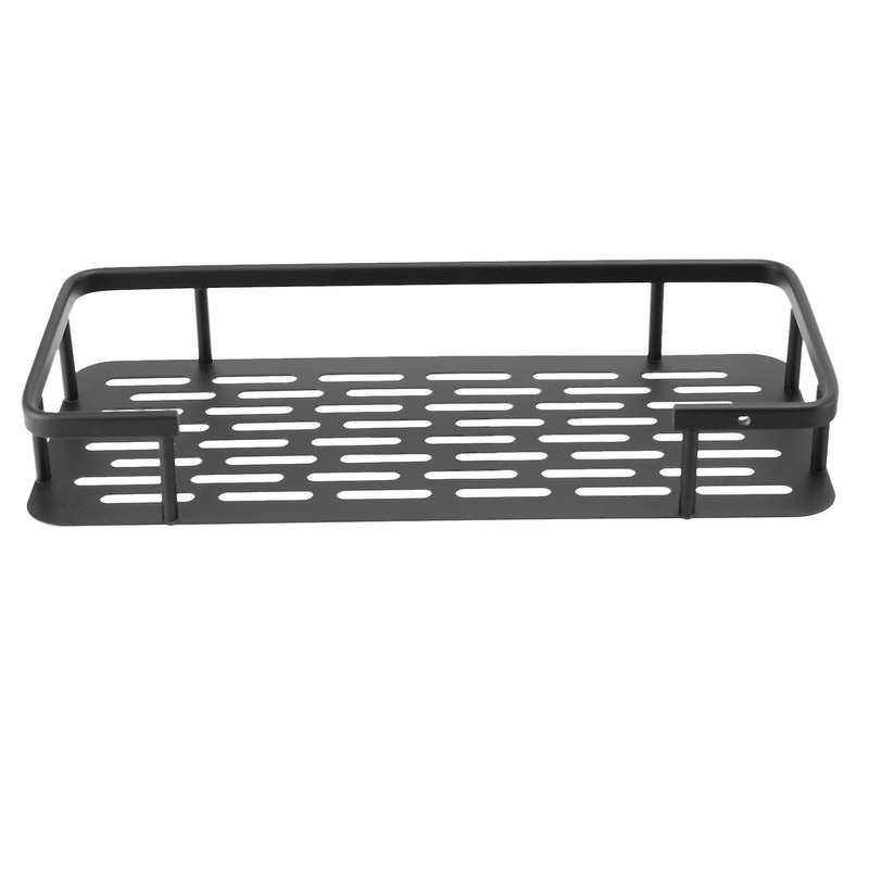 Bathroom Accessories Shelf Aluminum Storage Rack 31.5x14x5cm Black