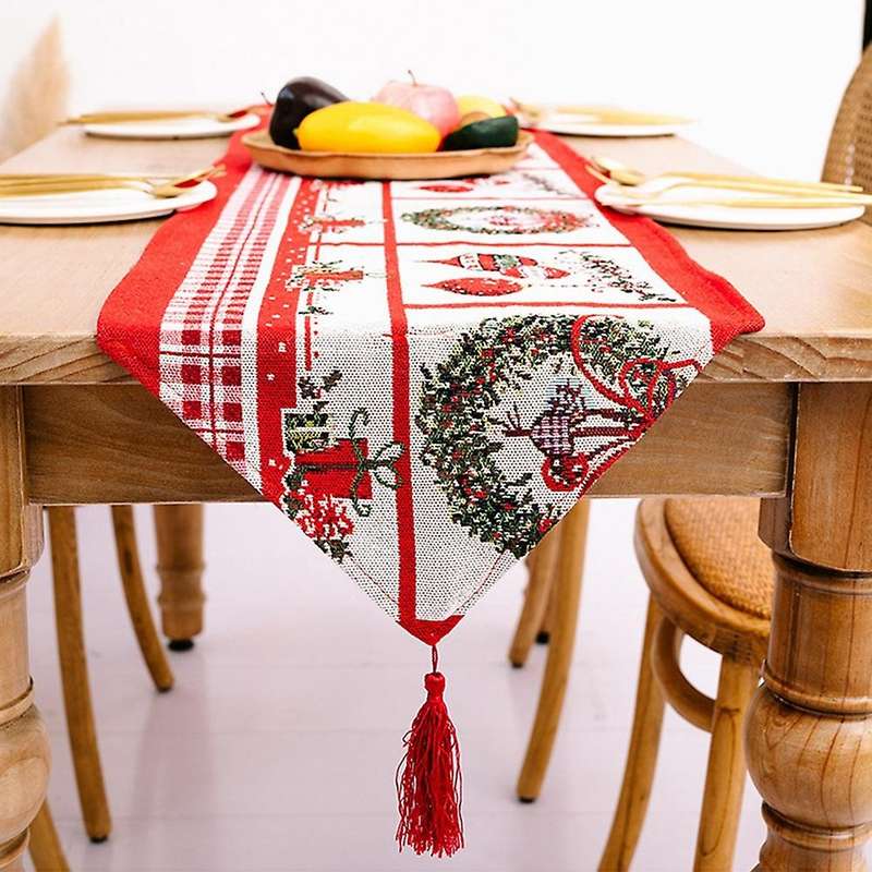 Christmas Table Runner - Holiday Table Runners for Dining Room, C