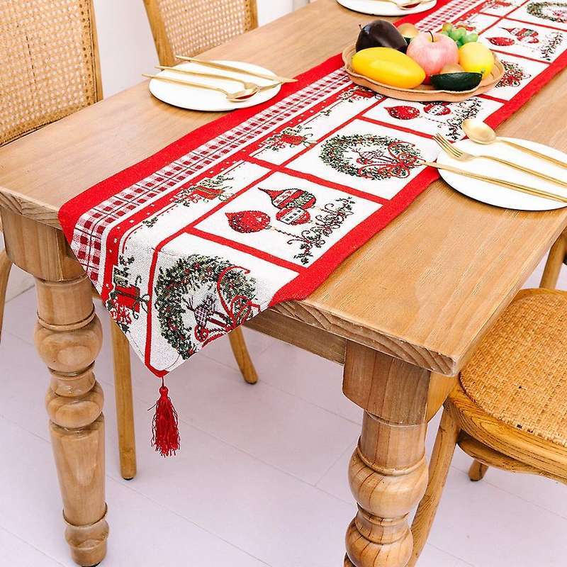 Christmas Table Runner - Holiday Table Runners for Dining Room, C