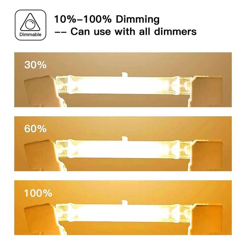 R7s Halogen Light Bulb 118 Mm 200 W 230 V Pack Of 10 Halogen Rod Lamp