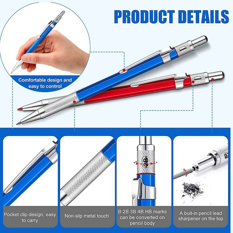2 Soldering Pens with 48 Refills Mechanical Pencil Metal Markers