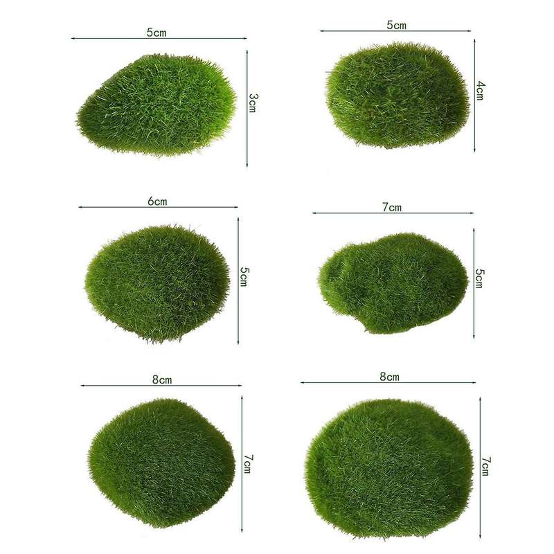 36pieces Assorted Sized Artificial Moss Rocks for Floral Arrangements