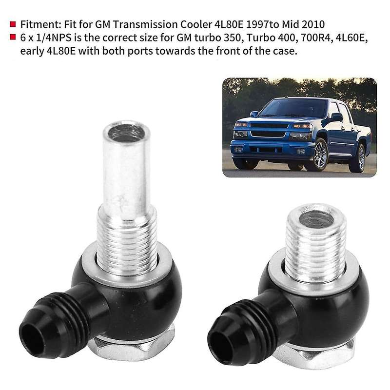 6an X 1/4npsm 90 Degree Banjo Fittings Oil Cooler for Gm Oil Cooler