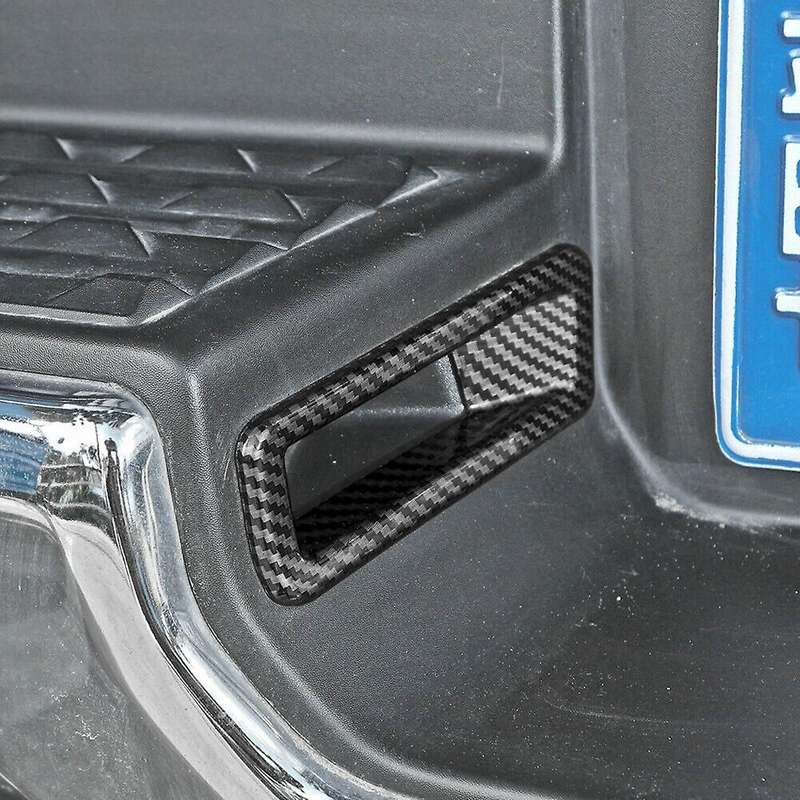 Tailgate Rear License Plate Light Decoration Cover Trim,carbon Fiber