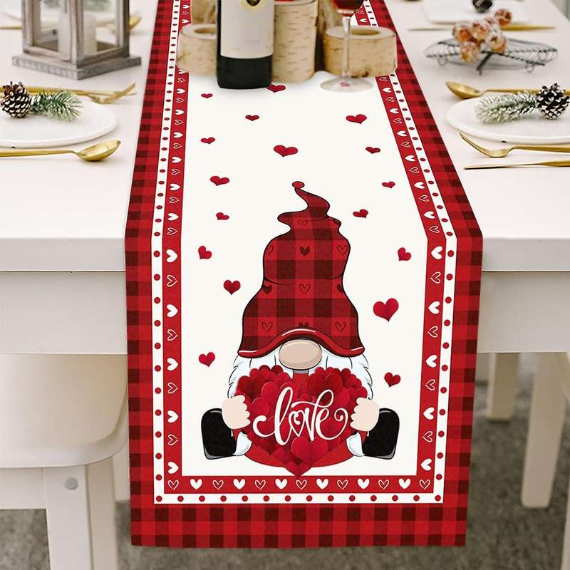 Valentine Table Runners 70 Inch Long, Tablecloths New Year Decor