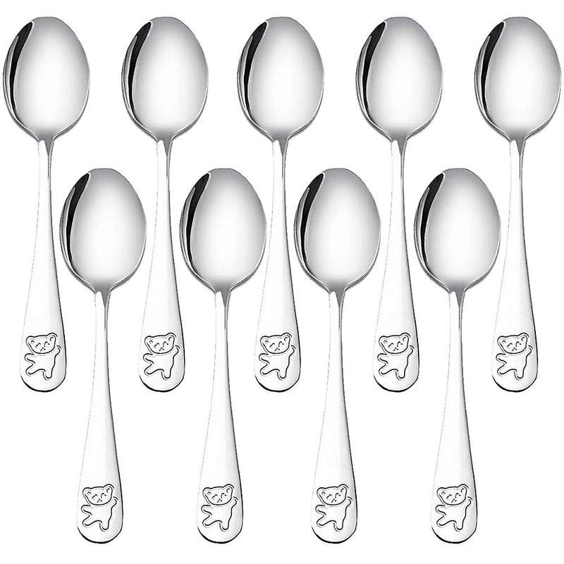 9 Pieces Stainless Steel Kids Spoons,kids Cutlery Spoons