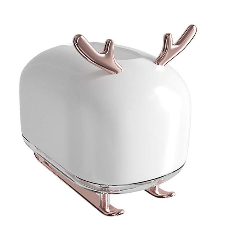Nordic Home Decoration Creative Sleigh Elk Tissue Box Decor(white)