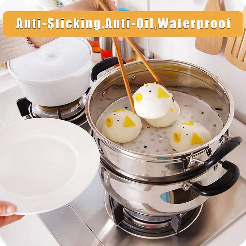 300pcs Perforated Parchment Steaming Papers,non-stick Steamer Mat