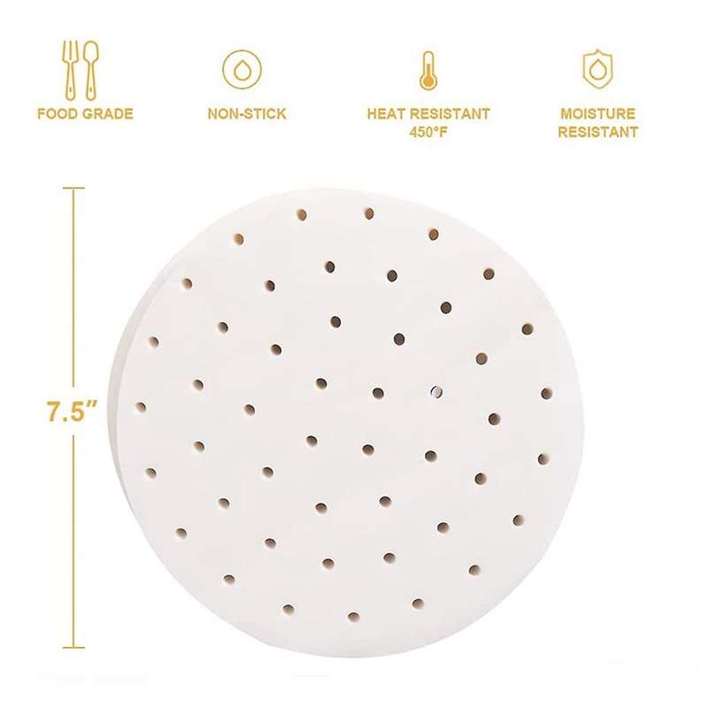 300pcs Perforated Parchment Steaming Papers,non-stick Steamer Mat
