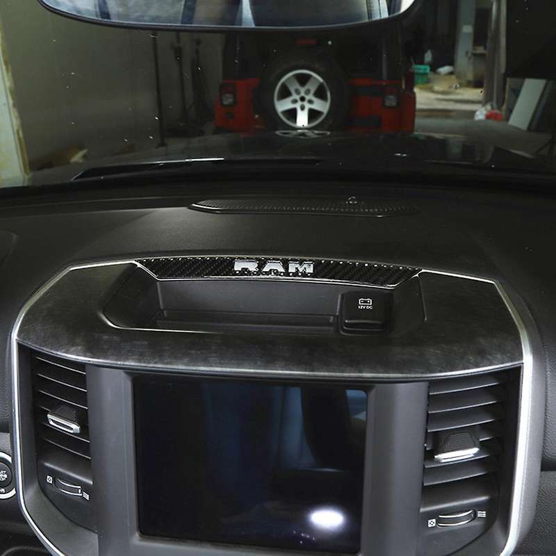 Central Logo Stickers for Dodge Ram 1500 2018-2022,carbon Fiber