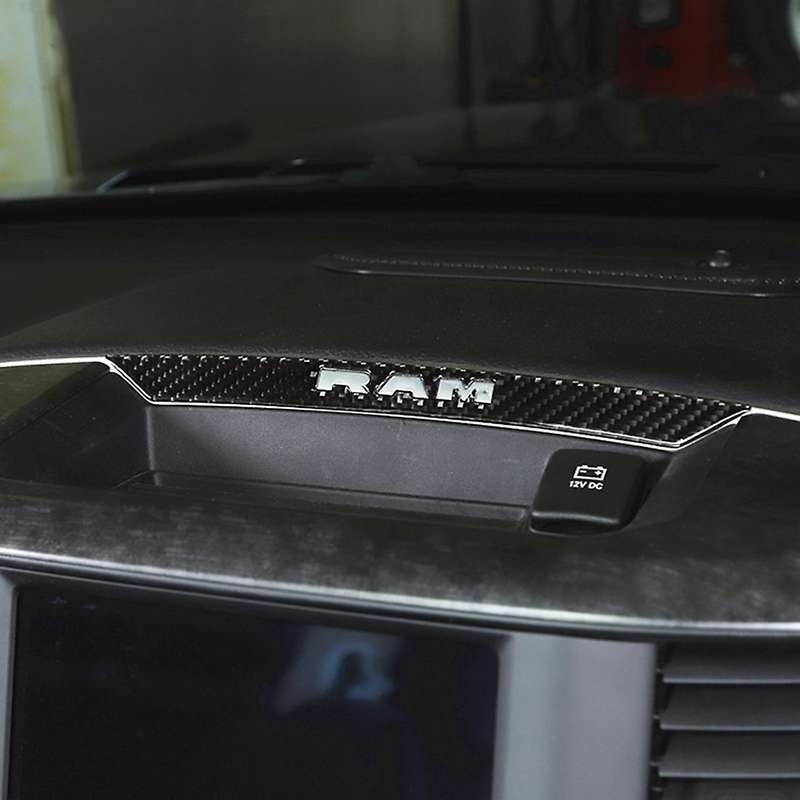 Central Logo Stickers for Dodge Ram 1500 2018-2022,carbon Fiber