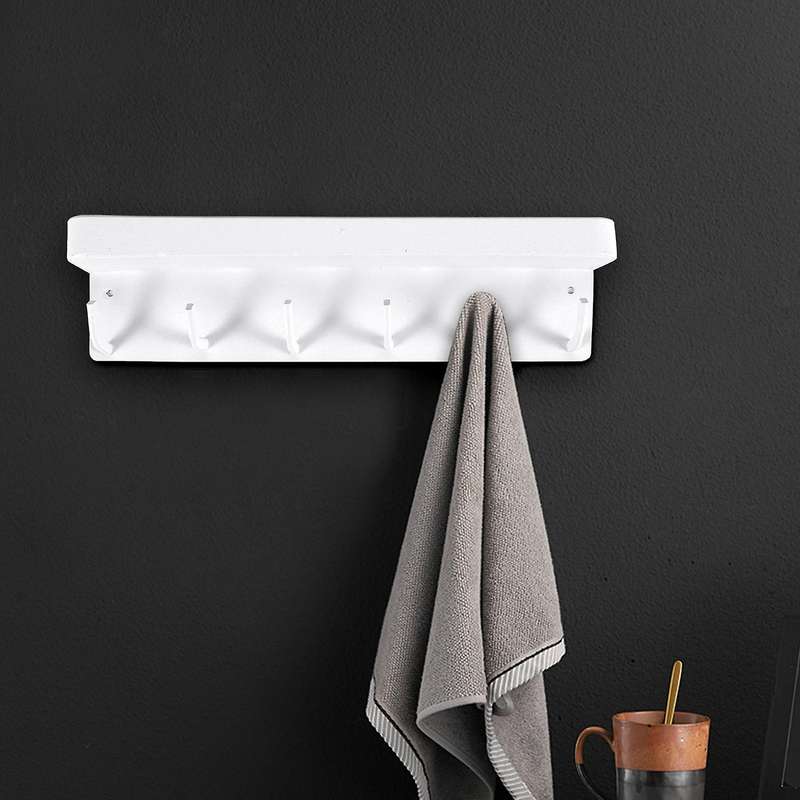 Hooks Wall Mount and Key Holder for Wall Decorative, Office White