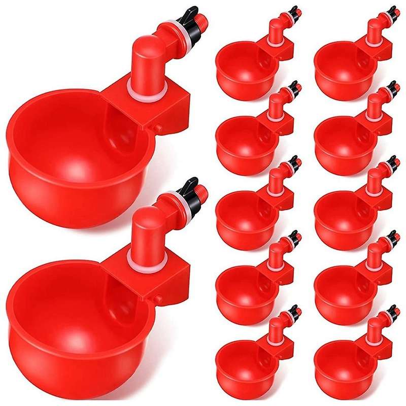 12pcs Chicken Watering Cup Automatic Filling Waterer Poultry Drinking