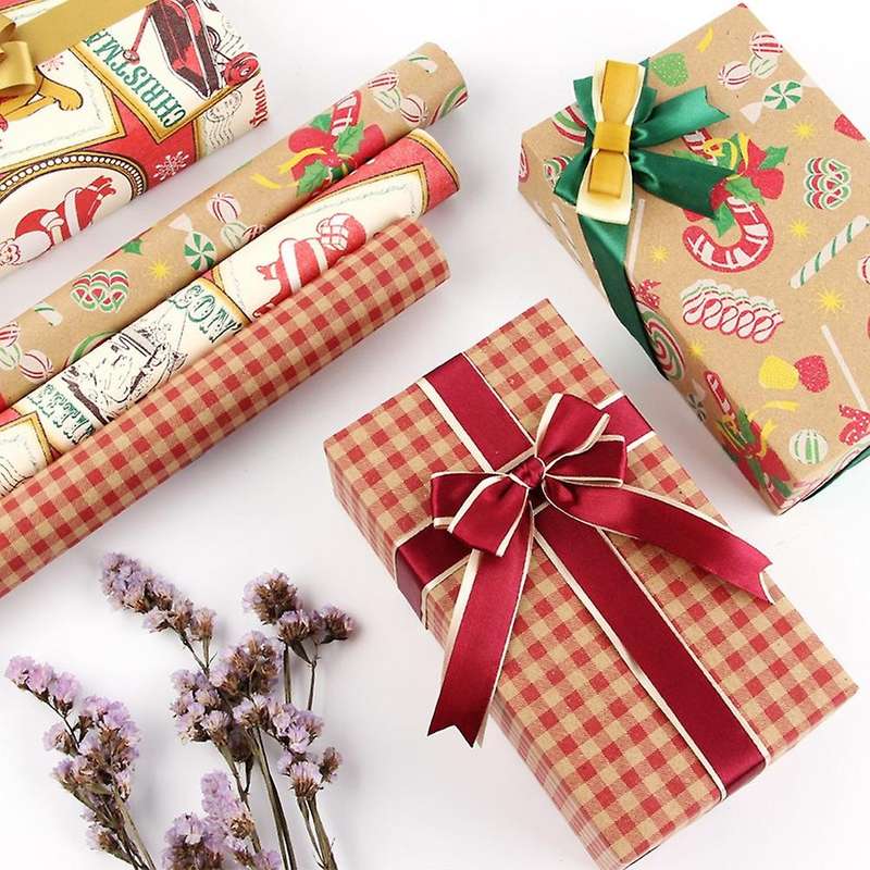 For Christmas Party Wrapping Paper Set Of 12 Gift Wrap Papers