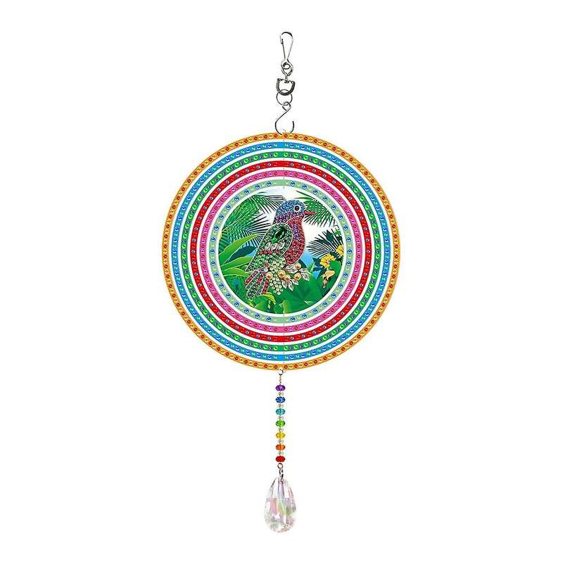 5d Diamond Painting Rotatable Wind Chime Hanging Ornament -bird