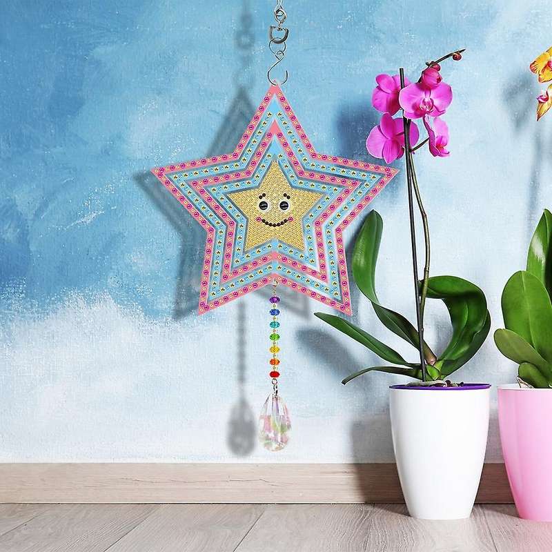 Diy Diamond Painting Ornaments Deformed Wind Chime Ornament -star