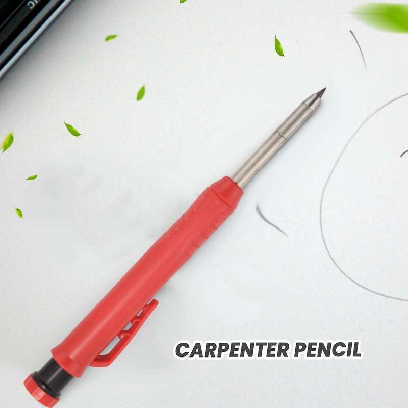 2pcs Carpenter Pencils, with Sharpener and Leads,for Drawing,scriber