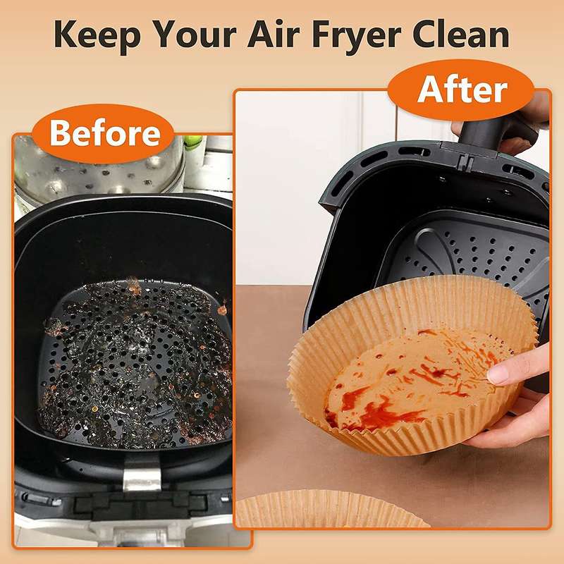 Air Fryer Disposable Paper Liner Kit 6.3 Inch Non-stick Parchment
