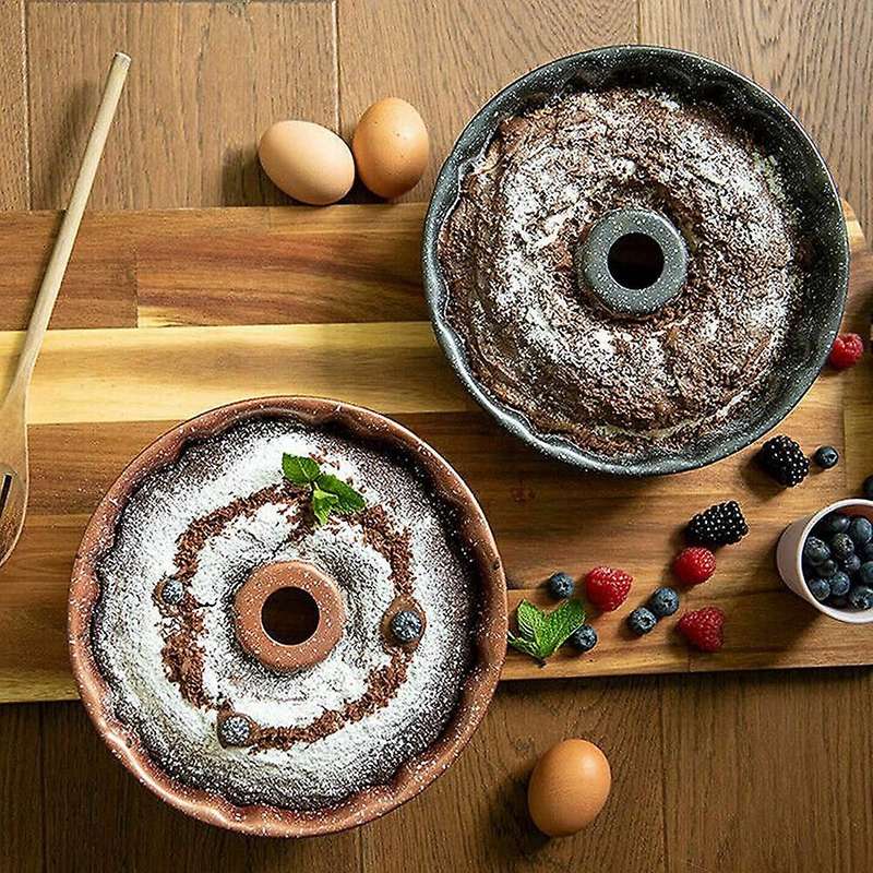 Fluted Ring Cake Mould for Baking Ring and Cakes Bakeware Gold