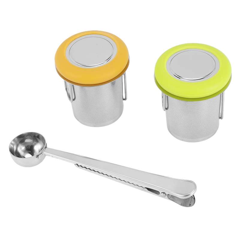 2 Pack Tea Infusers with Strainer with Folding Handle Extra Fine
