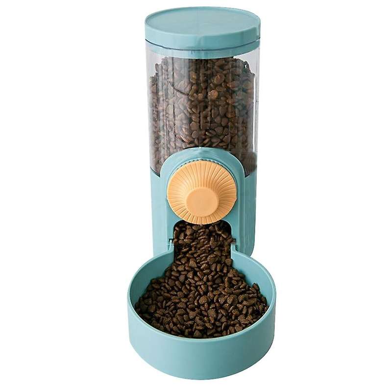 Cat Hanging Bowl Automatic Water Dispenser Feeder Dog Blue Food