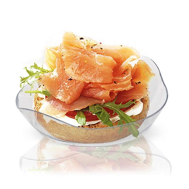 50pcs Disposable Plastic Dessert Plate Trial Bowl Circular Plate