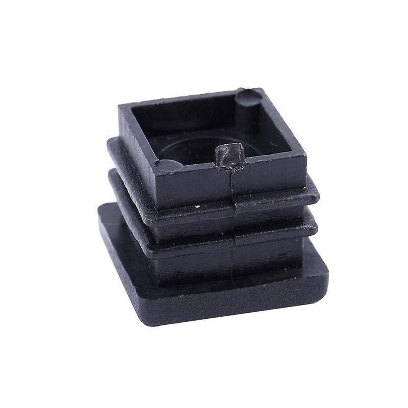 Square Tubing Pipe End Caps Insert Plugs M8 Thread 20x20mm Black